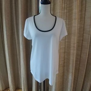 7 For All Mankind White short sleeve blouse